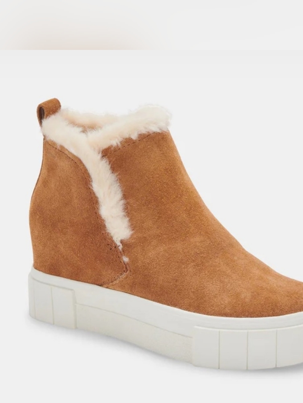 Dolce Vita Zali Suede Fur lined Sneaker Booties - Picture 7 of 12